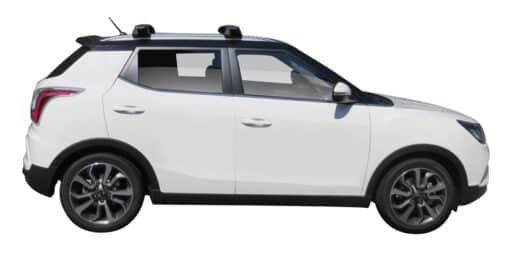 Whispbar Dakdragers Zwart SsangYong Tivoli 5dr SUV met Geintegreerde dakrails bouwjaar 2015-e.v. Complete set dakdragers