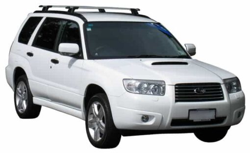 Whispbar Dakdragers Zwart Subaru Forester 5dr Estate met Geintegreerde dakrails bouwjaar 2003-2008 Complete set dakdragers