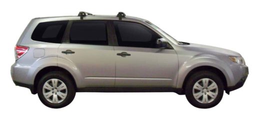 Whispbar Dakdragers Zilver Subaru Forester 5dr Estate met Glad Dak bouwjaar 2008-e.v. Complete set dakdragers