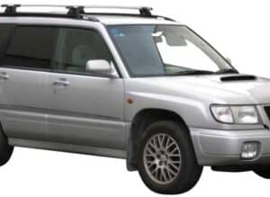 Whispbar Dakdragers Zwart Subaru Forester 5dr Estate met Geintegreerde dakrails bouwjaar 1997-2002 Complete set dakdragers