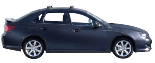 Whispbar Dakdragers Zwart Subaru Impreza Mk3 4dr Sedan met Vaste Bevestigingspunten bouwjaar 2007-2012 Complete set dakdragers