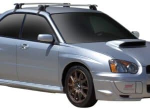 Whispbar Dakdragers Zilver Subaru Impreza 4dr Sedan met Glad Dak bouwjaar 2001-2007 Complete set dakdragers