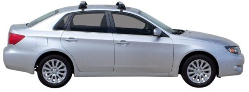 Whispbar Dakdragers Zwart Subaru Impreza 4dr Sedan met Glad Dak bouwjaar 2008-2012 Complete set dakdragers