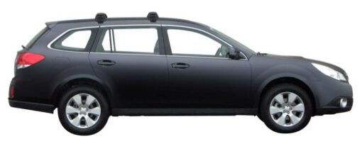 Whispbar Dakdragers Zwart Subaru Outback 5dr Estate met Geintegreerde dakrails bouwjaar 2010-2014 Complete set dakdragers