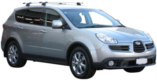 Whispbar Dakdragers Zilver Subaru Tribeca 5dr SUV met Vaste Bevestigingspunten bouwjaar 2006-2007 Complete set dakdragers