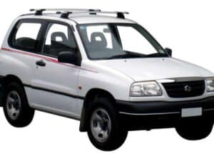 Whispbar Dakdragers Zwart Suzuki Escudo 3dr SUV met Vaste Bevestigingspunten bouwjaar 1998-2004 Complete set dakdragers