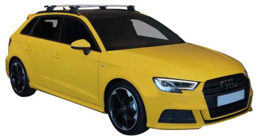 Whispbar Dakdragers Zwart Audi A3/S3/RS3 Sportback 5dr Hatch met Geintegreerde dakrails bouwjaar 2016-e.v. Complete set dakdragers