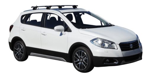 Whispbar Dakdragers Zwart Suzuki SX4 S-Cross 5dr SUV met Geintegreerde dakrails bouwjaar 2014-2016 Complete set dakdragers