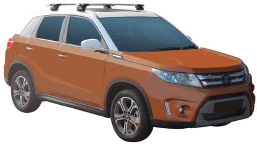 Whispbar Dakdragers Zwart Suzuki Vitara 5dr SUV met Geintegreerde dakrails bouwjaar 2015-e.v. Complete set dakdragers
