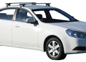 Whispbar Dakdragers Zwart Chevrolet Epica 4dr Sedan met Glad Dak bouwjaar 2006-2010 Complete set dakdragers