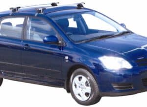 Whispbar Dakdragers Zwart Toyota Corolla 5dr Hatch met Glad Dak bouwjaar 2002-2007 Complete set dakdragers