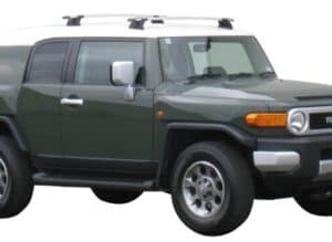 Whispbar Dakdragers Zilver Toyota FJ Cruiser 5dr SUV met Vaste Bevestigingspunten bouwjaar 2007-e.v. Complete set dakdragers