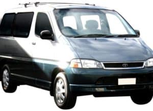 Whispbar Dakdragers Zwart Toyota Granvia 4dr MPV met Vaste Bevestigingspunten bouwjaar 1996-2004 Complete set dakdragers