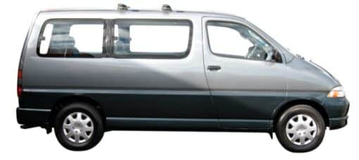 Whispbar Dakdragers Zwart Toyota Granvia 4dr MPV met Vaste Bevestigingspunten bouwjaar 1996-2004 Complete set dakdragers