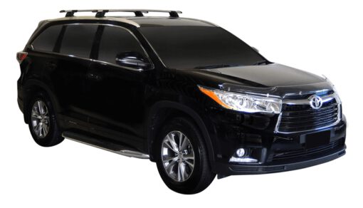 Whispbar Dakdragers Zwart Toyota Highlander 5dr SUV met Geintegreerde dakrails bouwjaar 2014-2017 Complete set dakdragers