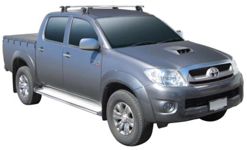 Whispbar Dakdragers Zwart Toyota HiLux Double Cab 4dr Ute met Glad Dak bouwjaar 2012-2015 Complete set dakdragers