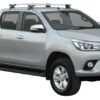 Whispbar Dakdragers Zilver Toyota HiLux Double Cab 4dr Ute met Glad Dak bouwjaar 2016-e.v. Complete set dakdragers