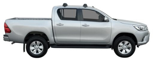 Whispbar Dakdragers Zilver Toyota HiLux Double Cab 4dr Ute met Glad Dak bouwjaar 2016-e.v. Complete set dakdragers