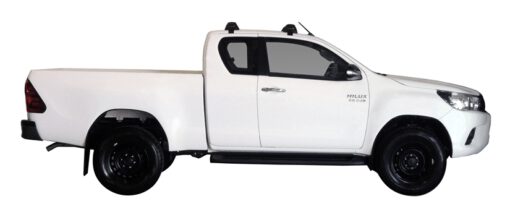 Whispbar Dakdragers Zilver Toyota HiLux Extra Cab 4dr Ute met Glad Dak bouwjaar 2016-e.v. Complete set dakdragers