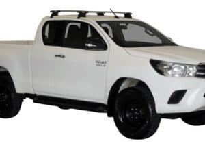 Whispbar Dakdragers Zwart Toyota HiLux Extra Cab 4dr Ute met Glad Dak bouwjaar 2016-e.v. Complete set dakdragers