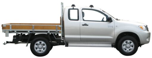 Whispbar Dakdragers Zwart Toyota HiLux Xtra Cab 2dr Ute met Glad Dak bouwjaar 2004-e.v. Complete set dakdragers