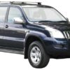 Whispbar Dakdragers Zwart Toyota Land Cruiser 120 Series (2 Bar) 5dr SUV met Vaste Bevestigingspunten bouwjaar 2003-2009 Complete set dakdragers
