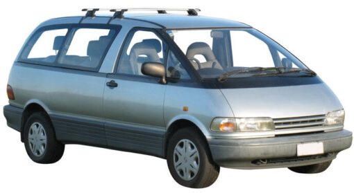 Whispbar Dakdragers Zilver Toyota Previa 4dr MPV met Vaste Bevestigingspunten bouwjaar 1991-1998 Complete set dakdragers