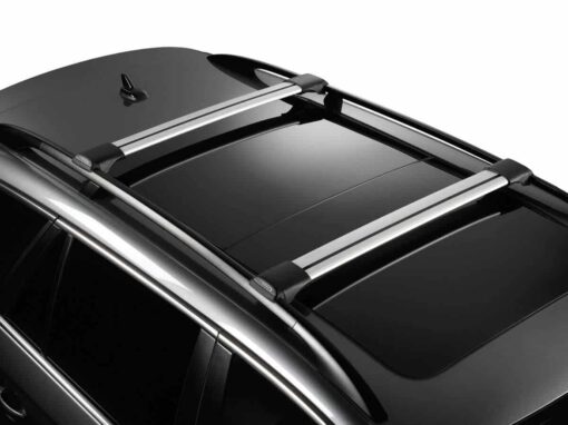 Whispbar Dakdragers Zilver BMW X3 5dr SUV met Dakrails bouwjaar 2003-2010 Complete set dakdragers